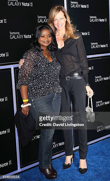 Actresses Octavia Spencer and Allison Janney attend Samsung Mobile's celebration of the launch of the Samsung Galaxy Note II at a private residence...