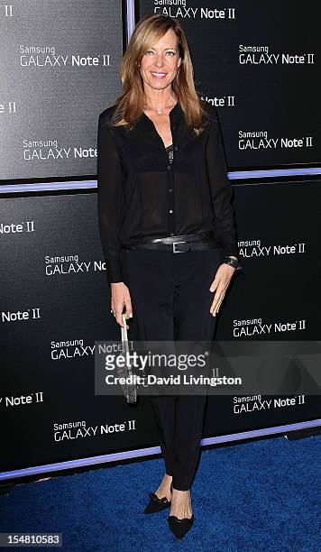 Actress Allison Janney attends Samsung Mobile's celebration of the launch of the Samsung Galaxy Note II at a private residence on October 25, 2012 in...