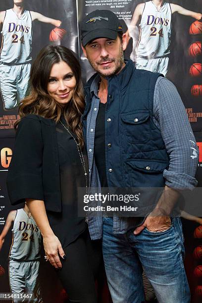 Gretta Monahan and Ricky Paull Goldin attend the "Long Shot: The Kevin Laue Story" New York Preimere at Quad Cinema on October 26, 2012 in New York...