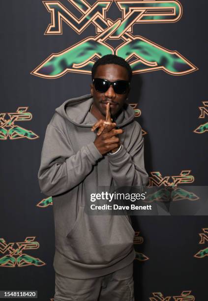 Tinchy Stryder attends an exclusive Watchers Party hosted by Michael Venom Page on July 22, 2023 in London, England.