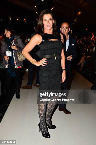 Love it or List It's Hilary Farr during World MasterCard Fashion Week at David Pecaut Square on October 24, 2012 in Toronto, Canada.