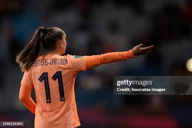 Lieke Martens of Holland Women during the World Cup Women match between Holland Women v Portugal Women at the Dunedin Stadium on July 23, 2023 in...