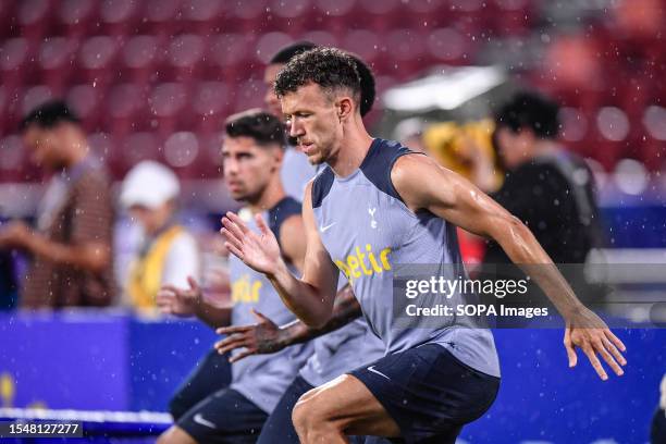 Ivan Perisic of Tottenham Hotspur in training session ahead of the pre-season match against Leicester City at Rajamangala Stadium.