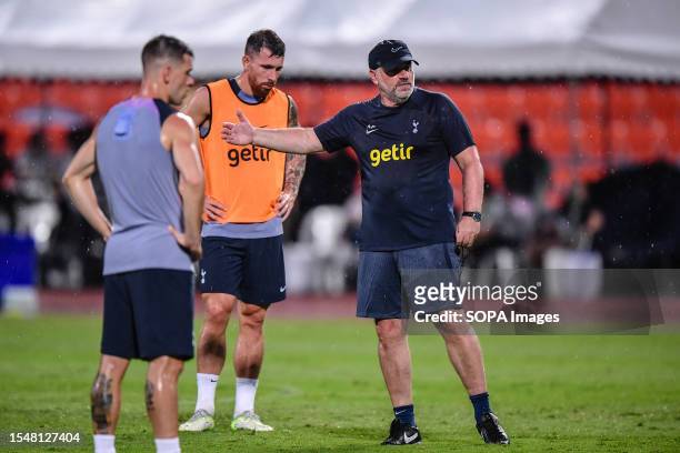 Ange Postecoglou manager of Tottenham Hotspur in training session ahead of the pre-season match against Leicester City at Rajamangala Stadium.