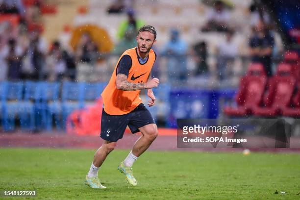 James Maddison of Tottenham Hotspur in training session ahead of the pre-season match against Leicester City at Rajamangala Stadium.