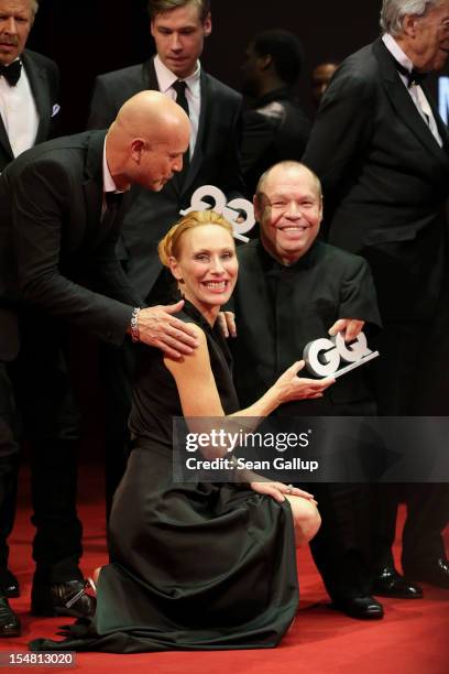 Christian Berkel, Andrea Sawatzki and Thomas Quasthoff attend the GQ Men of the Year Award at the Komische Oper on October 26, 2012 in Berlin,...