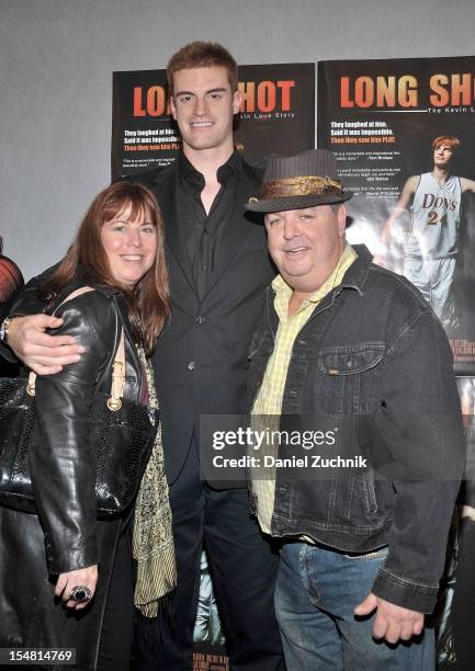 Kevin Laue and John Scurti attend the "Long Shot: The Kevin Laue Story" New York Premiere at Quad Cinema on October 26, 2012 in New York City.