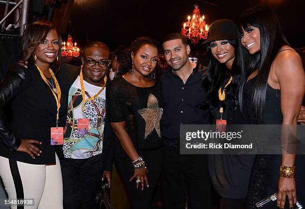 Real Housewives of Atlanta" cast members Kandi Burruss, Derek J, Phaedra, Apollo Nida, Cynthia Bailey and Marlo Hampton attend Cirque du Soleil TOTEM...