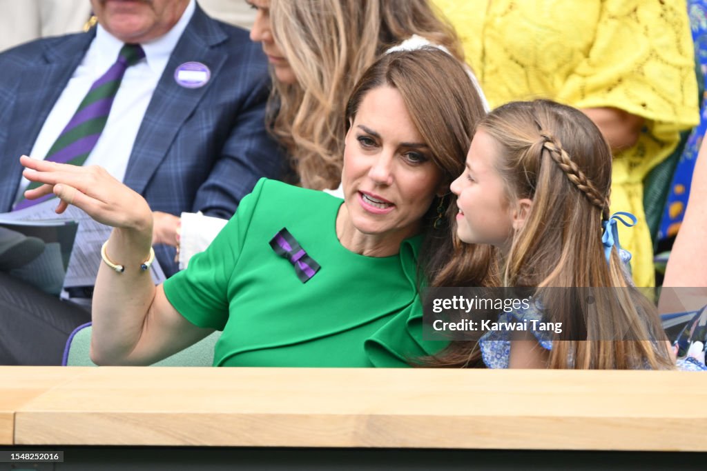 The Prince and Princess of Wales Attend Wimbledon 2023 - Day 14
