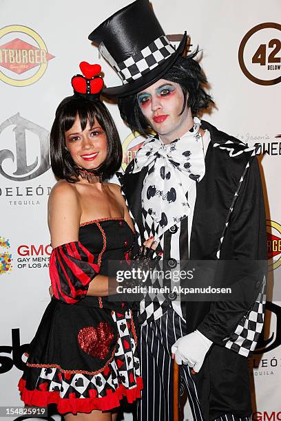 Actress Christie Burson and actor Johnny Pacar attend Fred & Jason's Annual Halloweenie Celebrity Charity Event on October 26, 2012 in Los Angeles,...