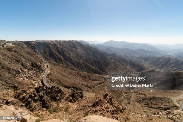 the view from abha city in saudi arabia - abha saudi arabia foto e immagini stock