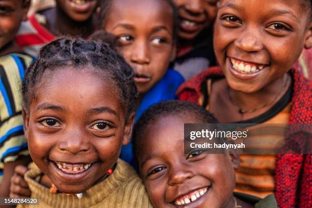 group of happy african children, east africa - ethnic family stock pictures, royalty-free photos & images