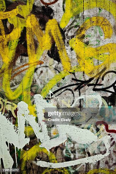 colorful graffiti on a concrete wall. - graffiti background bildbanksfoton och bilder