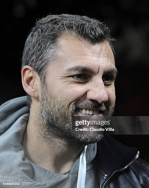 Christian Vieri attends during the Serie A match between AC Milan and Genoa CFC at San Siro Stadium on October 27, 2012 in Milan, Italy.