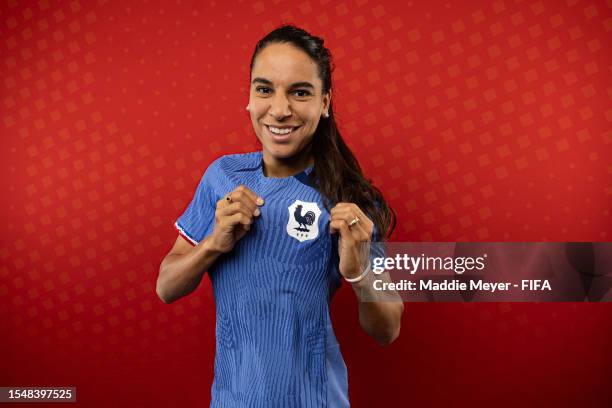 Amel Majri of France poses for a portrait during the official FIFA Women's World Cup Australia & New Zealand 2023 portrait session on July 16, 2023...