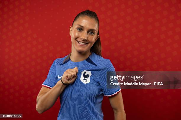 Eve Perisset of France poses for a portrait during the official FIFA Women's World Cup Australia & New Zealand 2023 portrait session on July 16, 2023...