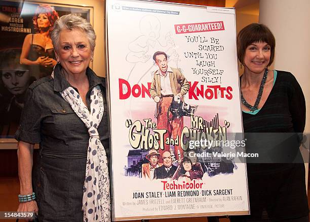 Actress Joan Staley and Karen Knotts attends The Academy Of Motion Picture Arts And Sciences' Screening Of "Abbott and Costello Meet Frankenstein" &...