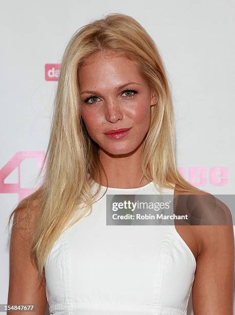 Model Erin Heatherton attends dance4life cocktail party at Milk Studios on October 27, 2012 in New York City.