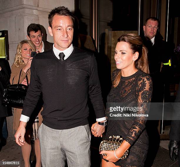 John Terry and Toni Poole sighting on October 27, 2012 in London, England.