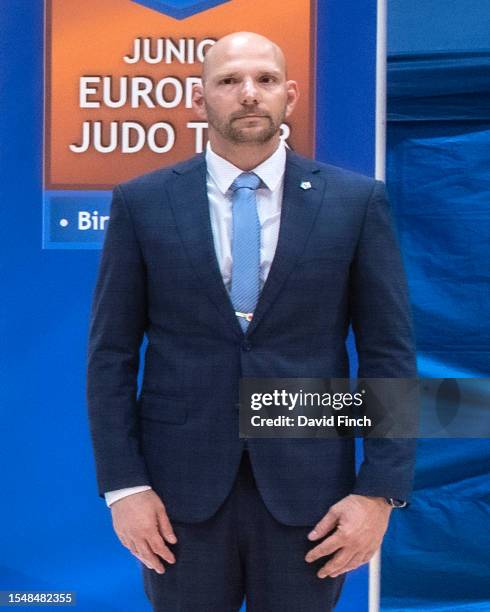 The medals and trophies were presented by European Judo Union Sport Commissioner, Erez Nevo of Israel to the u48kg medallists during the 2023...