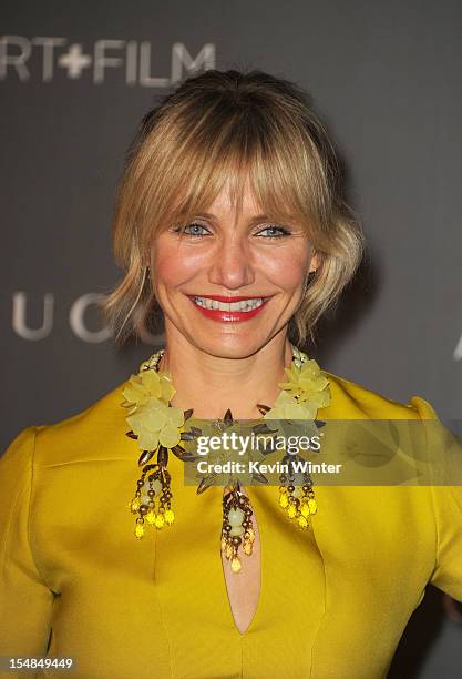 Actress Cameron Diaz arrives at LACMA 2012 Art + Film Gala at LACMA on October 27, 2012 in Los Angeles, California.