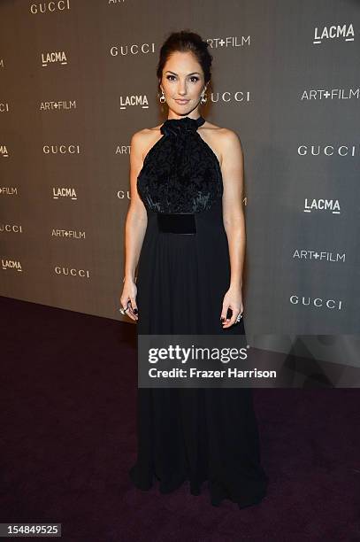 Actress Minka Kelly arrives at LACMA 2012 Art + Film Gala Honoring Ed Ruscha and Stanley Kubrick presented by Gucci at LACMA on October 27, 2012 in...