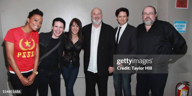 Comedienne Aisha Tyler, actor Hal Sparks, comedienne Stephanie Miller, director Rob Reiner, comedian John Fugelsang, and Current TV President David...