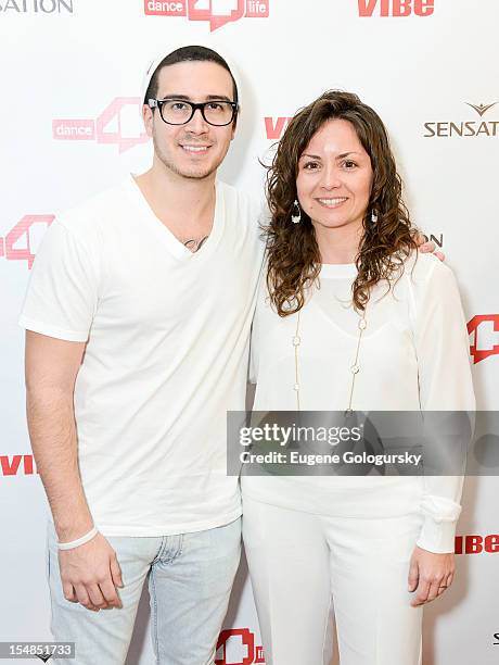 Michele Giordano and Vinny Guadagnino attend the dance4life USA Cocktail Party Supported By Sensation at Milk Studios on October 27, 2012 in New York...