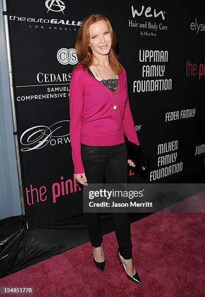 Actress Marcia Cross arrives at Elyse Walker presents the 8th annual Pink Party hosted by Michelle Pfeiffer to benefit Cedars-Sinai Women's Cancer...