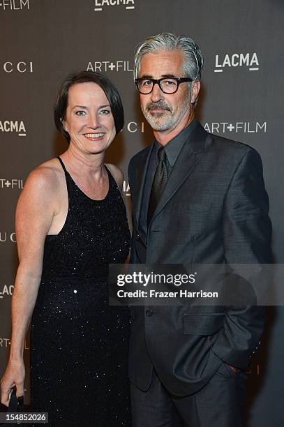 Vice President of External Affairs Terry Morello and and Peter Morello arrive at LACMA 2012 Art + Film Gala Honoring Ed Ruscha and Stanley Kubrick...