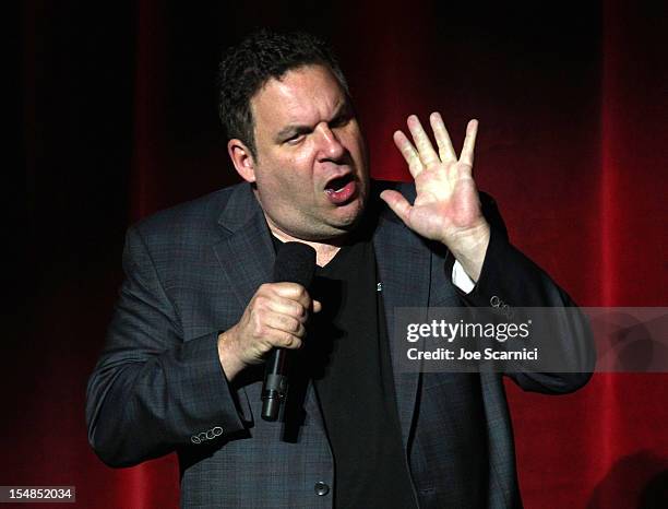 Performer Jeff Garlin performs onstage at the International Myeloma Foundation's 6th Annual Comedy Celebration hosted by Ray Romano benefiting The...