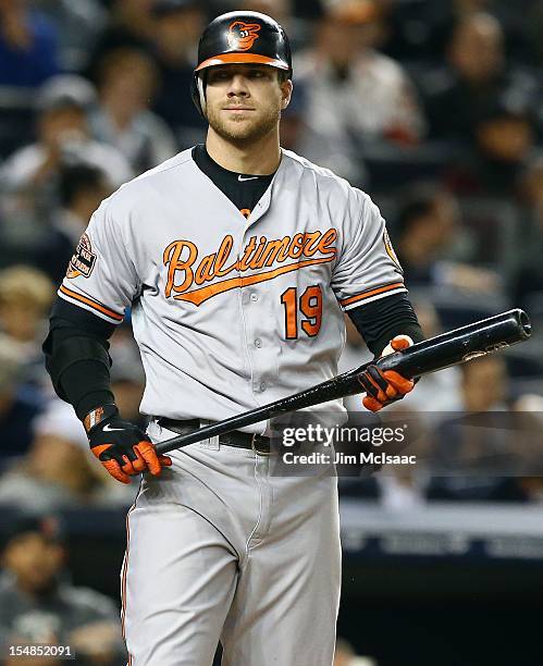 Chris Davis of the Baltimore Orioles in action against the New York Yankees during Game Four of the American League Division Series at Yankee Stadium...