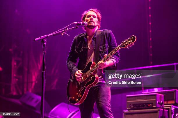 Brian Aubert of Silversun Pickups performs during the 2012 Voodoo Experience at City Park on October 27, 2012 in New Orleans, Louisiana.