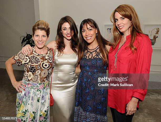 Liz Hinlein, artist Diane Marshall-Green, Adrienne Harris and Courtney Harold during the opening reception for Diane Marshall-Green's Lolitas at...