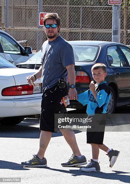 Mark Wahlberg and Michael Wahlberg are seen on October 27, 2012 in Los Angeles, California.