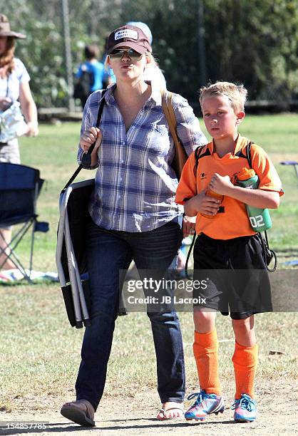 Reese Witherspoon and Deacon Phillippe are seen on October 27, 2012 in Los Angeles, California.