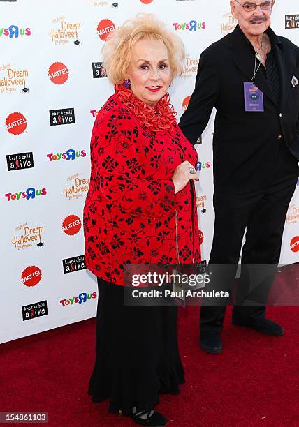 Actress Doris Roberts attends the Keep A Child Alive 2012 Dream Halloween Los Angeles charity event at Barker Hangar on October 27, 2012 in Santa...