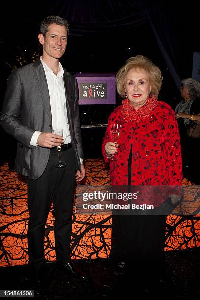 Chief executive officer of Keep A Child Alive Peter Twyman and Doris Roberts attend Keep A Child Alive Presents 2012 Dream Halloween Los Angeles -...