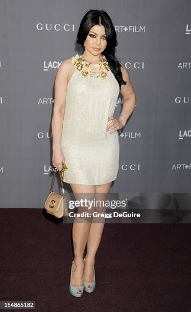 Actress/singer Haifa Wehbe arrives at LACMA Art + Gala at LACMA on October 27, 2012 in Los Angeles, California.