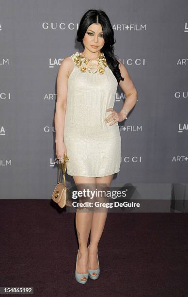 Actress/singer Haifa Wehbe arrives at LACMA Art + Gala at LACMA on October 27, 2012 in Los Angeles, California.