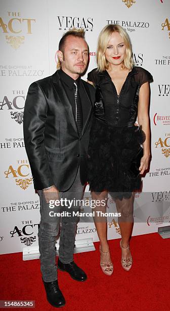 Actress Malin Akerman and husband Roberto Zincone attend the grand opening of the Act nightclub at The Shoppes at The Palazzo on October 27, 2012 in...