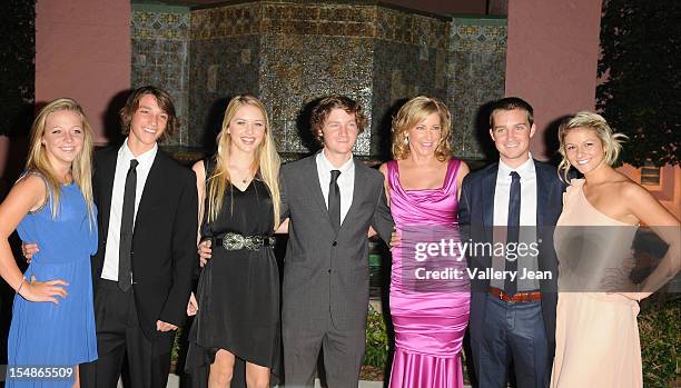 Chris Evert her sons and girlfriend arrive at 23rd Annual Chris Evert/Raymond James Pro-Celebrity Tennis Classic Gala at Boca Raton Resort on October...