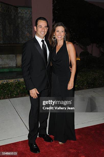 Helio Castroneves and Adriana Henao arrive at 23rd Annual Chris Evert/Raymond James Pro-Celebrity Tennis Classic Gala at Boca Raton Resort on October...