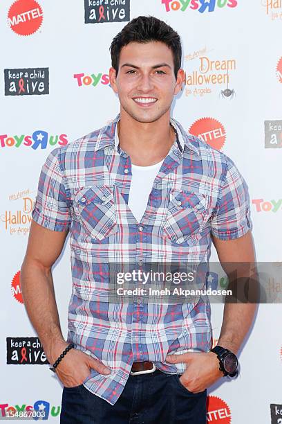 Model/TV personality Rob Wilson attends the 2012 'Dream Halloween' presented by Keep A Child Alive at Barker Hangar on October 27, 2012 in Santa...