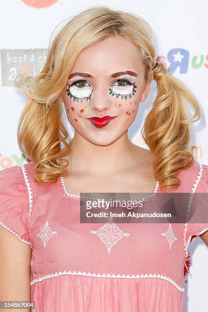 Actress Peyton List attends the 2012 'Dream Halloween' presented by Keep A Child Alive at Barker Hangar on October 27, 2012 in Santa Monica,...