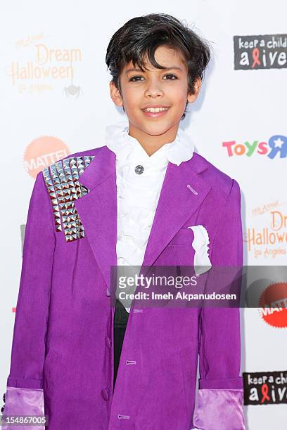Actor Xolo Mariduena attends the 2012 'Dream Halloween' presented by Keep A Child Alive at Barker Hangar on October 27, 2012 in Santa Monica,...
