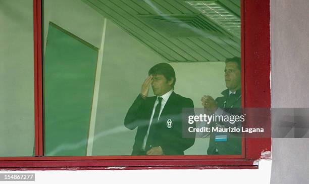 Antonio Conte head coach of Juventus during the Serie A match between Calcio Catania and FC Juventus at Stadio Angelo Massimino on October 28, 2012...