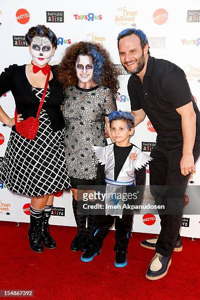 Emily Winokur, actress Marissa Jaret Winokur, Zev MIller, and Judah Miller attend the 2012 'Dream Halloween' presented by Keep A Child Alive at...