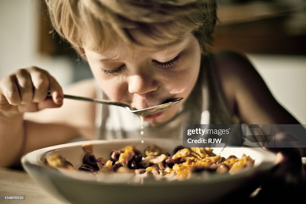 Child Eating Cereal