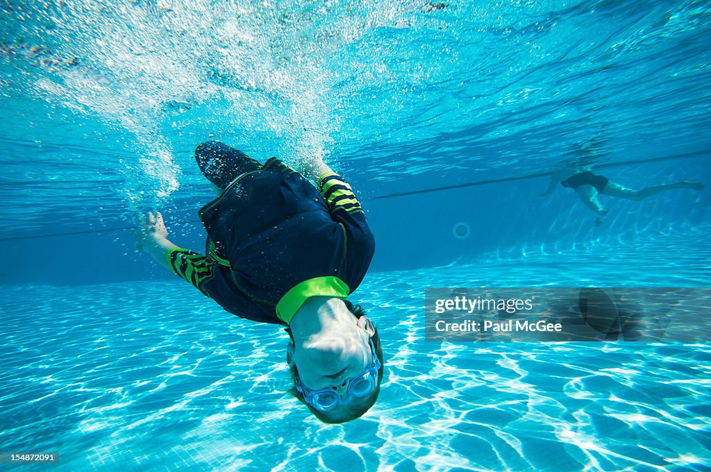 Underwater back flip
